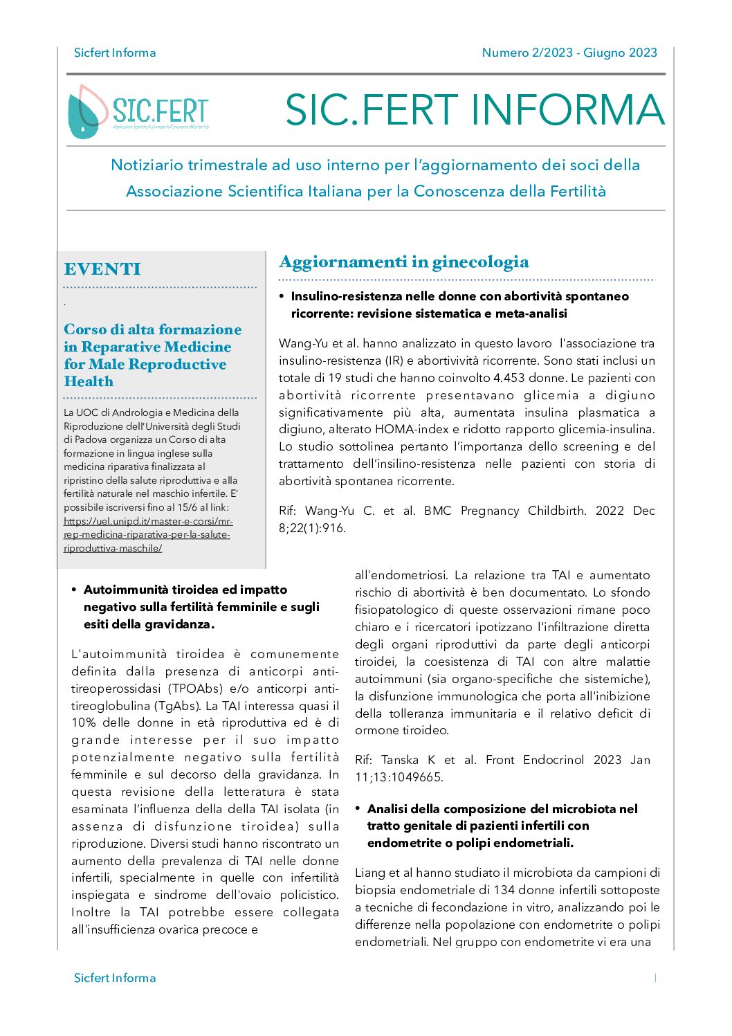 Scopri di più sull'articolo Sicfert Informa – Numero 2/2023 – Giugno 2023 